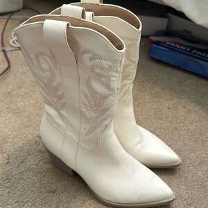 White cowboy boots